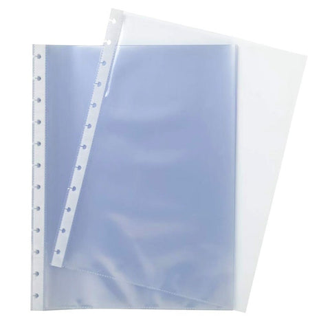 Plastic sleeves with holes - pack of 10